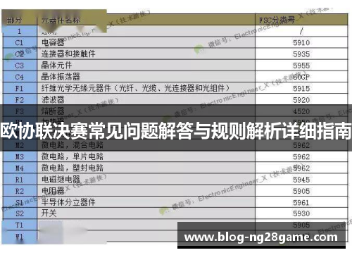 欧协联决赛常见问题解答与规则解析详细指南
